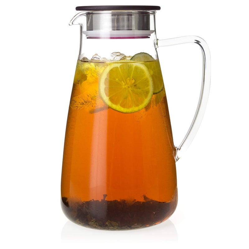 FORLIFE Flask Glass Iced Tea Jug 64oz, Cranberry - Image 2